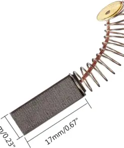 Carbon Motor Brushes - Power Tool Replacement Pair - 17mm x 6mm x 6mm - Electrical Component - Image 1