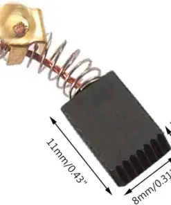 Carbon Motor Brushes - Power Tool Replacement Rotor - 11x8x5mm - One Pair - Image 1