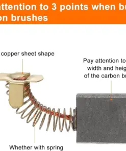 Carbon Motor Grinder Brushes - 18mm x 17mm x 7mm Replacement Pair - Model 44# - Image 2
