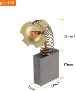 Carbon Motor Grinder Brushes - 18mm x 17mm x 7mm Replacement Pair - Model 44# - Image 1