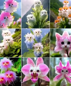 Fragrant Cat Orchid Seeds - Large Flowering Potted Garden Plants - 20+ Seeds - Image 1