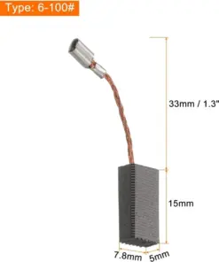 Garden Tool Carbon Brushes - Motor Grinder Replacement - 15mm x 7.8mm x 5mm - 1 Pair - Image 1