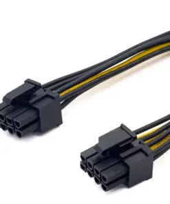 PCI Express 8-pin to Dual 6+2 Pin GPU Video Card Power Adapter Cable - Black - Image 4