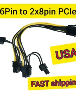PCIe 6-pin to Dual 8-pin GPU Video Card Power Adapter Cable - 8 Inch - Black - Image 7