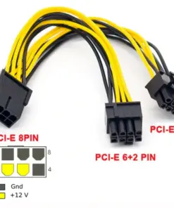Rare Plant Accessory - PCI-E 8-pin to 2x 6+2-pin Power Splitter Cable - System Component - Image 1